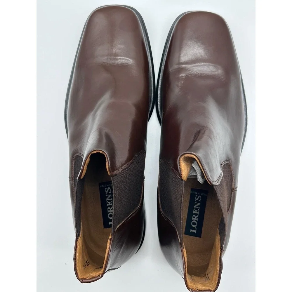 Lorens Brown‎ Leather Chelsea Boots  EU 41 US 8.5 Made In Spain